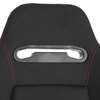 Spec-D Tuning Racing Seat - Black Cloth With Red Stitching  - Right Side RS-2460R